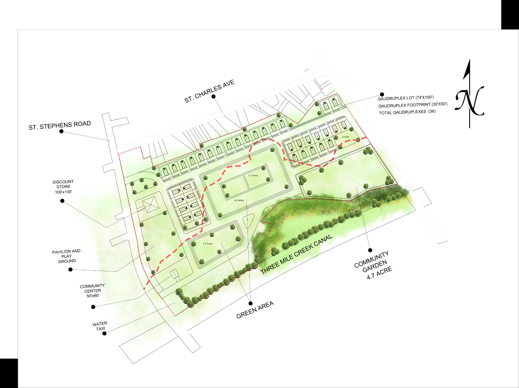 Site plan for Roger Williams redevelopment
