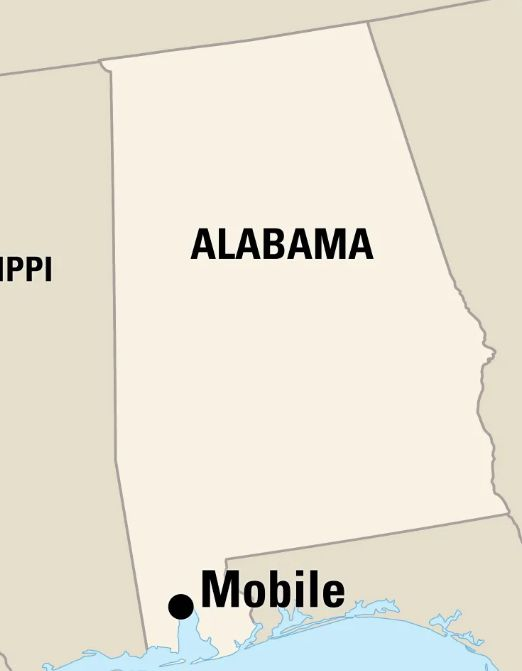 Locator map showing the Roger Williams site within Mobile, Alabama