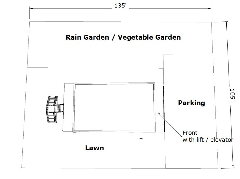 Rain garden site layout plan